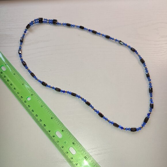 Deep Blue Magnetic Bracelet or Necklace Cobalt Vintage Wear as You Want - Picture 7 of 7
